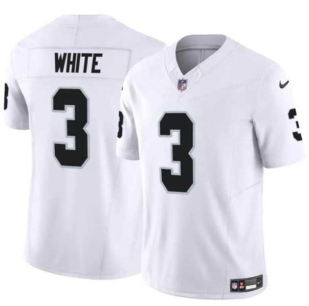 Men & Women & Youth Las Vegas Raiders #3 Zamir White White F.U.S.E. Vapor Football Stitched Jersey